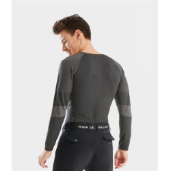 T-shirt Optimax Horse Pilot uomo Ferro Grigio