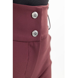 Pantaloni da equitazione Luce Harcour Melanzana Bordeaux