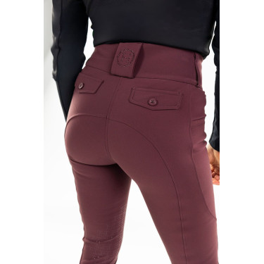 Pantaloni da equitazione Luce Harcour Melanzana Bordeaux