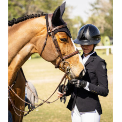 Giacca da concorso Aeromade Horse Pilot donna Nero logo argento