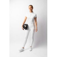 Pantaloni da equitazione B Vertigo ibridi a compressione Chiara da donna Bianco