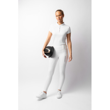 Pantaloni da equitazione B Vertigo ibridi a compressione Chiara da donna Bianco
