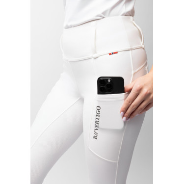 Pantaloni da equitazione B Vertigo ibridi a compressione Chiara da donna Bianco