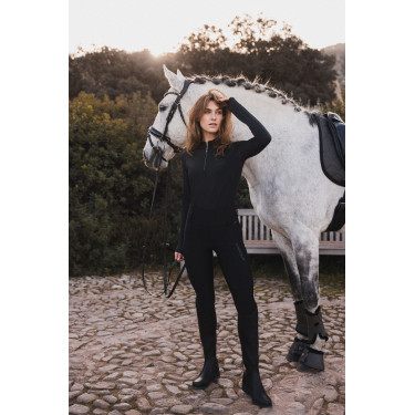 Pantaloni da equitazione B Vertigo ibridi a compressione Chiara da donna Bellezza nera Nero
