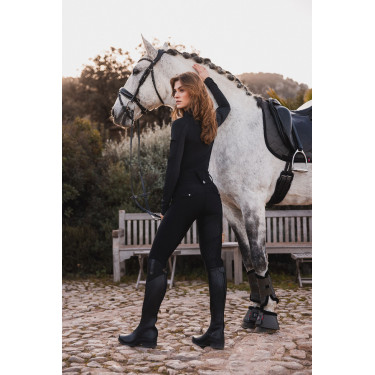 Pantaloni da equitazione B Vertigo ibridi a compressione Chiara da donna Bellezza nera Nero