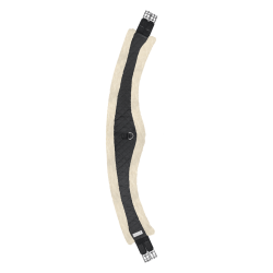 Cinghia a mezzaluna lunga Waldhausen in tessuto imbottito Nero / naturale