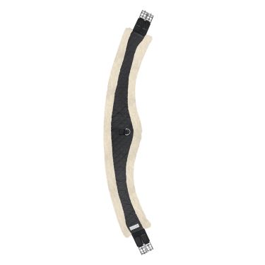 Cinghia a mezzaluna lunga Waldhausen in tessuto imbottito Nero / naturale