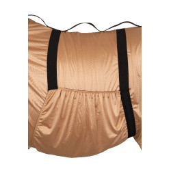 Coperta anti UV e anti eczema con patta ventrale e collo Horze Marrone chiaro