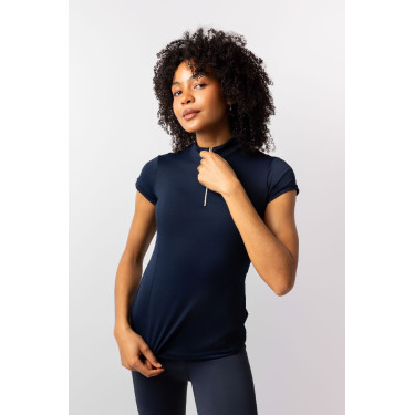 Camicia da allenamento Horze Mina donna Apertura Blu marino