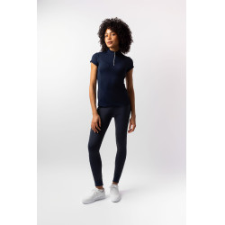 Camicia da allenamento Horze Mina donna Apertura Blu marino