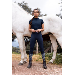 Camicia da allenamento Horze Mina donna Apertura Blu marino
