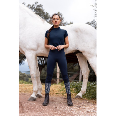 Camicia da allenamento Horze Mina donna Apertura Blu marino