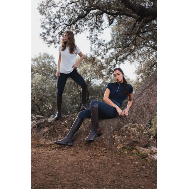 Camicia da allenamento Horze Mina donna Apertura Blu marino