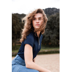 Camicia da allenamento Horze Mina donna Apertura Blu marino