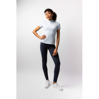 T-shirt da allenamento Horze Joie a maniche corte per bambini Grigio alba blu