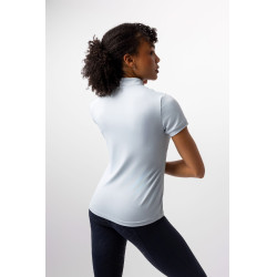 T-shirt da allenamento Horze Joie a maniche corte per bambini Grigio alba blu