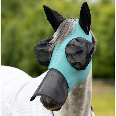 Maschera antimosche con coprinasso LeMieux Bug Relief Full Laguna Blu Maschera antimosche con coprinasso LeMieux Bug Relief Full Laguna Blu