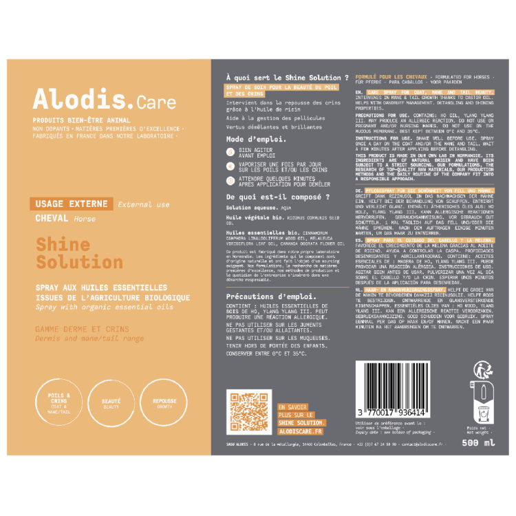 Spray districante Alodis Care Shine Solution Spray districante Alodis Care Shine Solution