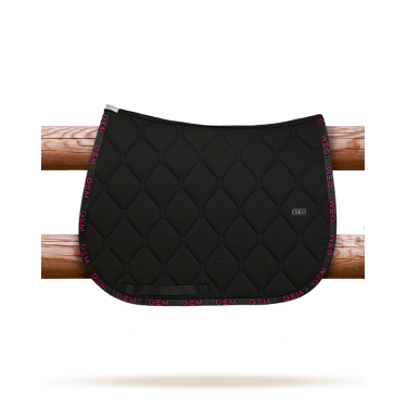 Tappeto GEM Love Nero / rosa