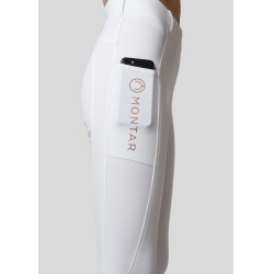 Leggings Montar Logo junior full grip Bianco