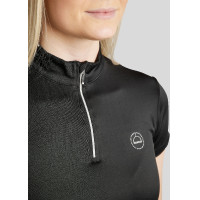 Polo da concorso Montar Everly logo con cristalli Curve donna Nero