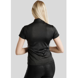Polo da concorso Montar Everly logo con cristalli Curve donna Nero