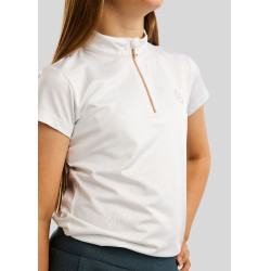 Polo Montar Everly bambino maniche corte rosa oro Bianco