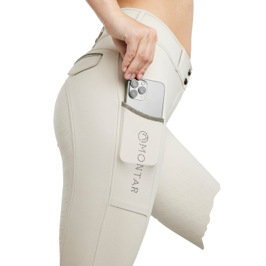 Pantaloni Montar MoGloria full grip donna fascia caviale Grigio argento chiaro Pantaloni Montar MoGloria full grip donna fascia caviale Grigio argento chiaro