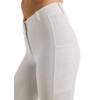 Pantaloni Montar MoElaine con logo tagliato al laser full grip donna Bianco Pantaloni Montar MoElaine con logo tagliato al laser full grip donna Bianco