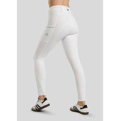 Pantaloni Montar MoZuna Refined Pintucks con cristalli gun metal full grip donna