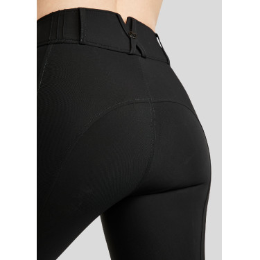 Pantaloni Montar MoZuna Refined Pintucks con grip al ginocchio in cristalli gun metal da donna Pantaloni Montar MoZuna Refined Pintucks con grip al ginocchio in cristalli gun metal da donna