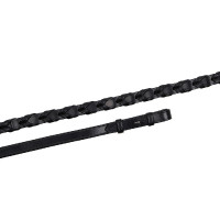 Redini in cuoio intrecciato Montar attacco francese Nero Redini in cuoio intrecciato Montar attacco francese Nero