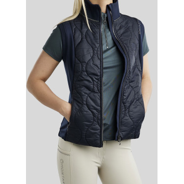 Gilet senza maniche Hybrid Montar MoMary con cristalli gun metal donna