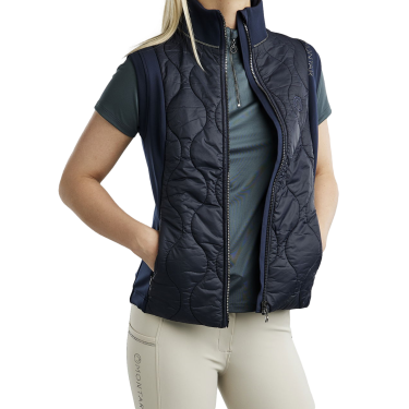 Gilet senza maniche Hybrid Montar MoMary con cristalli gun metal donna