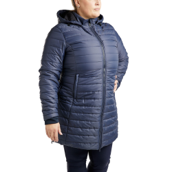 Giacca trapuntata lunga Montar MoKately Curve donna Blu marino scuro Giacca trapuntata lunga Montar MoKately Curve donna Blu marino scuro