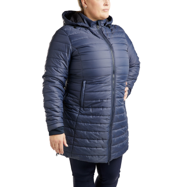 Giacca trapuntata lunga Montar MoKately Curve donna Blu marino scuro Giacca trapuntata lunga Montar MoKately Curve donna Blu marino scuro