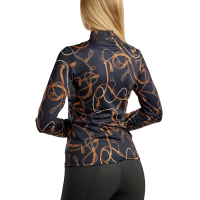 Polo a maniche lunghe Montar stampato Haily bridle donna Blu marino scuro