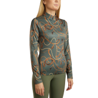 Polo a maniche lunghe Montar stampato Haily bridle donna Verde pino
