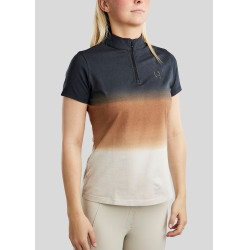 T-shirt da allenamento Montar a maniche corte MoFaith stampato Dipdye donna