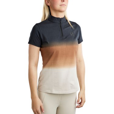T-shirt da allenamento Montar a maniche corte MoFaith stampato Dipdye donna