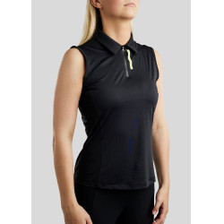 Canottiera da allenamento Montar MoStella in mesh con logo stampato a contrasto da donna