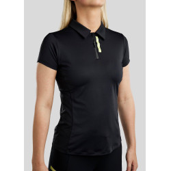 T-shirt da allenamento a maniche corte Montar MoStella in mesh con logo stampato a contrasto donna