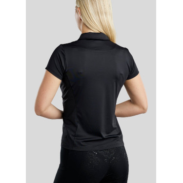 T-shirt da allenamento a maniche corte Montar MoStella in mesh con logo stampato a contrasto donna T-shirt da allenamento a maniche corte Montar MoStella in mesh con logo stampato a contrasto donna