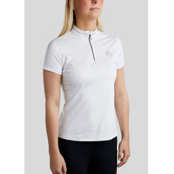 T-shirt a maniche corte Montar MoBlair con cristallo grigio scuro donna