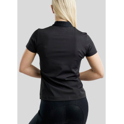 Polo con zip a un quarto Montar MoZira maniche corte raffinato donna