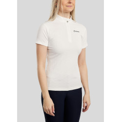 Polo da allenamento Montar MoCilia raffinato a maniche corte Jacquard donna