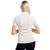Polo da allenamento Montar MoCilia raffinato a maniche corte Jacquard donna Bianco Polo da allenamento Montar MoCilia raffinato a maniche corte Jacquard donna Bianco