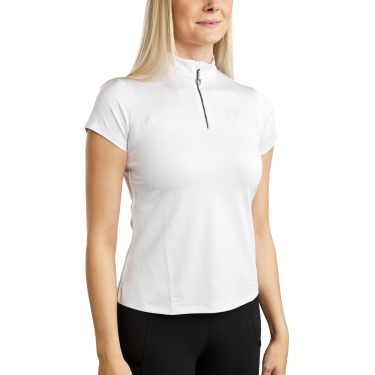 T-shirt da allenamento a maniche corte Montar MoElaine con logo laserato da donna T-shirt da allenamento a maniche corte Montar MoElaine con logo laserato da donna