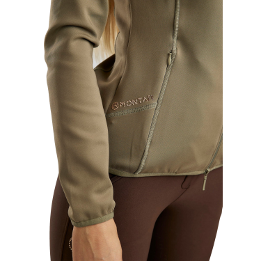Felpa con cappuccio Montar Liza cristalli oro rosa zip intera donna Felpa con cappuccio Montar Liza cristalli oro rosa zip intera donna
