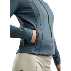 Giacca full zip Montar MoGloria fascia caviale donna Ardesia scura Grigio